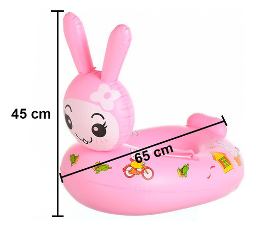 Salvavidas Conejo Flotador Inflable Andadera De Bebes 65 Cm