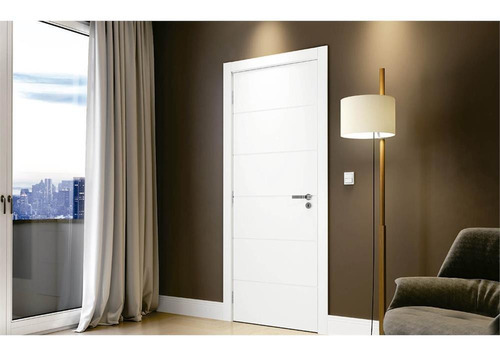 Porta Em Mdp Sólido Bella 210x82cm Branca
