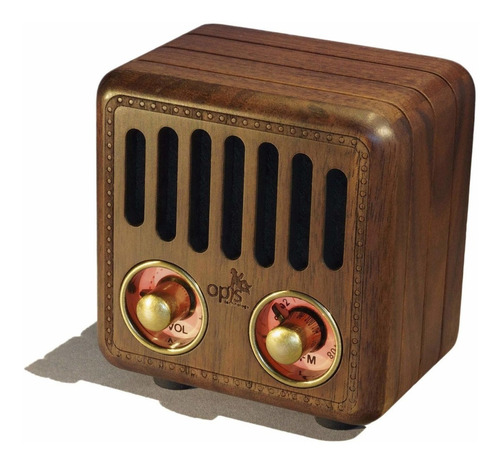 Descripción Radio 2 - Altavoz Bluetooth Retro De Madera Pequ