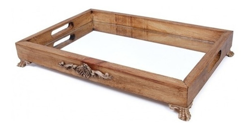 Imagem 1 de 1 de Cesta Alca Lateral Espelhada 36x24x7 Pinus Luxo