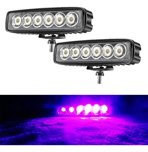 Barra De Luz Led Rosa Púrpura 18 W Spot Conducción N 9313442
