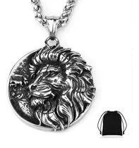 Comprar Collar Vikingo Hombre León Vintage Acero Inoxidable Nórdico