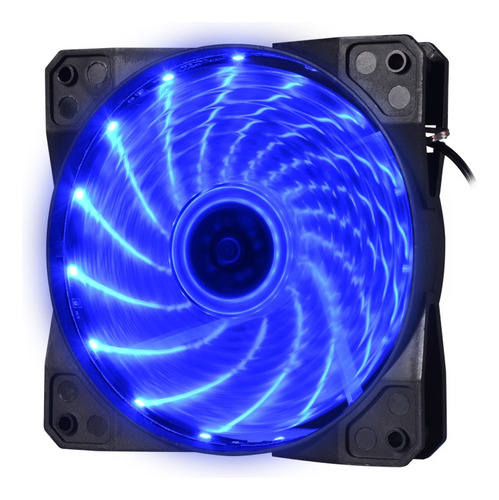 Cooler Fan Led 120mm 12cm Gamer Gabinete Bluecase Bf-23 Led Azul