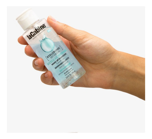 Agua Micelar Desmaquillante Bifasico Lacabine Acido Hialuronico para Ojos y Labios 100 ml