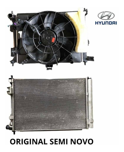 Radiador E Condensador Completo Hyundai Hb20 2012 Até 2019