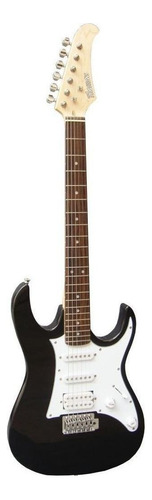 Guitarra elétrica Thomaz TEG-310 stratocaster de  madeira maciça preta com diapasão de pau-rosa