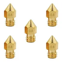 Comprar Pack 5 Boquillas 0.8mm De Impresoras 3d | Repuestos 3d