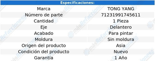Defensa Del S/mold P/pintar E320 03-06