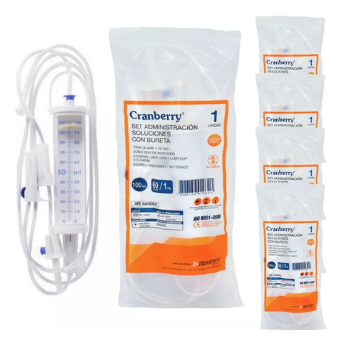 Set Adm Solución Micro-gotas C/bureta 100ml Pack 5 Unid