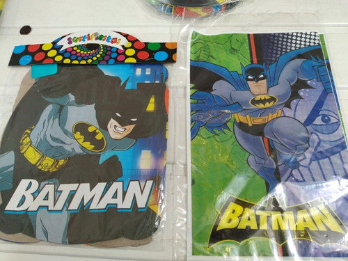Imagen 1 de 2 de Mantelería Fiesta Infantil Batman Super Héroes Cotillones 