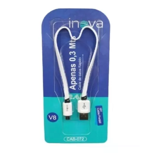 Cable Cargador Y Datos Micro Usb V8 Inova 1m Celular Tablet