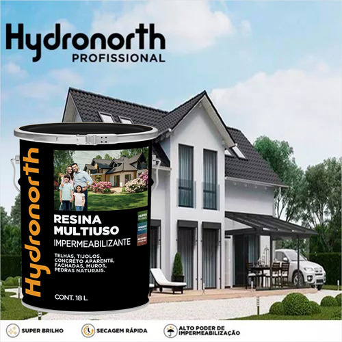Resina Acrilica Base Solv. Secagem Rapida Hydronorth Cinza