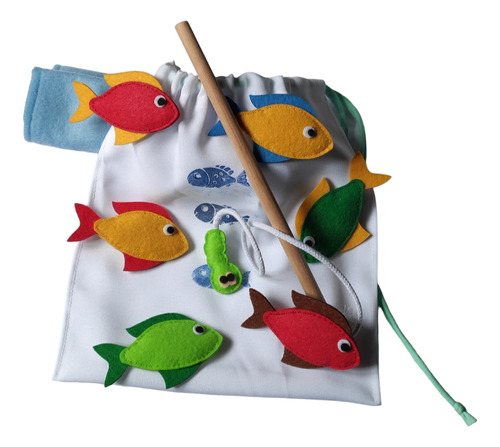 Juego De Pesca Infantil En Fieltro 