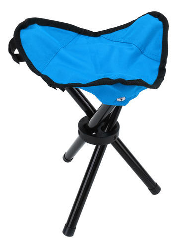 Taburetes De Camping Plegables Azules, Taburete Trípode, Por