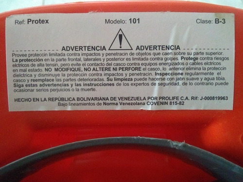 Imagen 9 de 10 de Cascos De Seguridad Prolife 101