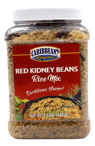 Caribbean Rhythms Mezcla De Arroz De Frijoles Rojos, 1.4 Lb.