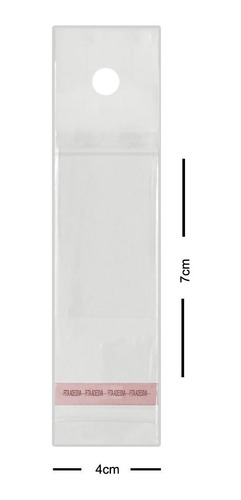 Imagem 2 de 3 de Saco Adesivado Transparente Com Solapa 4x7 Pacote 100 Un