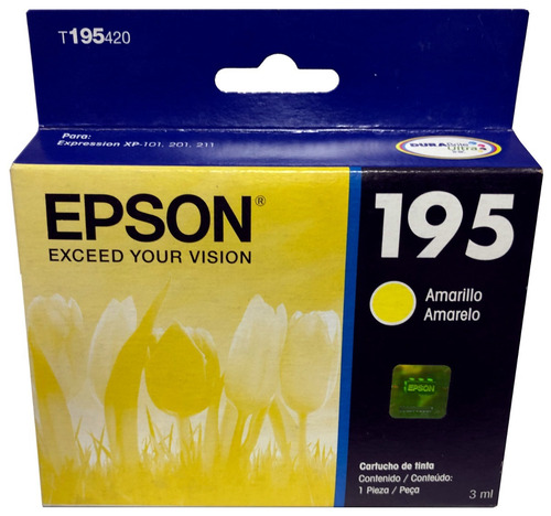 Cartucho De Tinta Epson T195 Color Amarillo