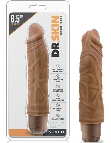 Vibrador Consolador Dr. Skin #10 Mocha 8.5 