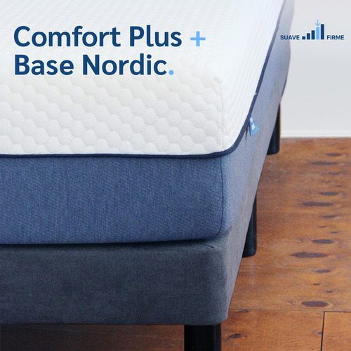 Juego Colchon Comfort Plus + Base Nordic 80x190 Sleep Box