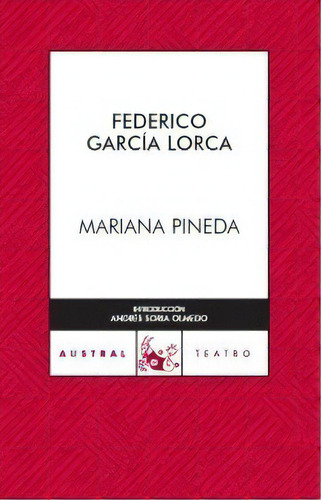 Mariana Pineda, De Federico Garcia Lorca. Editorial Agebe, Tapa Blanda En Español