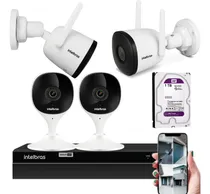 Comprar Kit Câmeras Wifi Full Hd Intelbras 2 Internas E 2 Externas