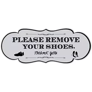 Please Remove Your Shoes Sign Selfadhesive Signboard Du...