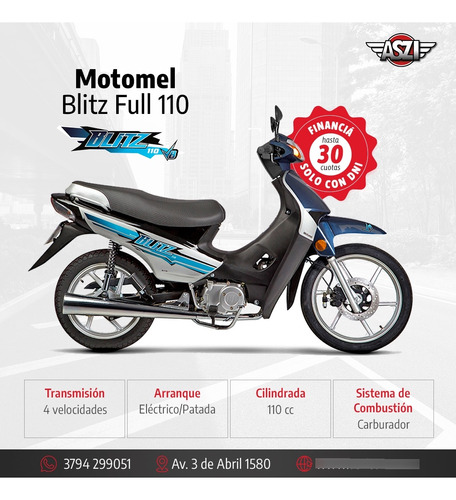 Motomel Blitz 110 Full - Aszi Motos