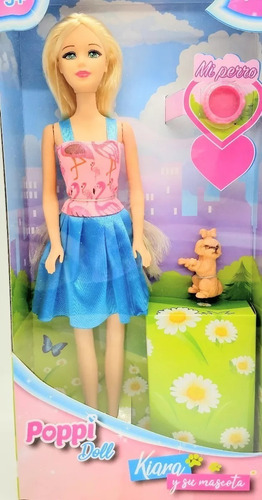Imagen 4 de 6 de Muñeca Kiara Y Su Mascota Poppi Doll Accesorios Piu Online