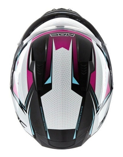 Imagen 5 de 6 de Casco Moto Integral Mac Bass Zeppelin Visor Simple Rosa