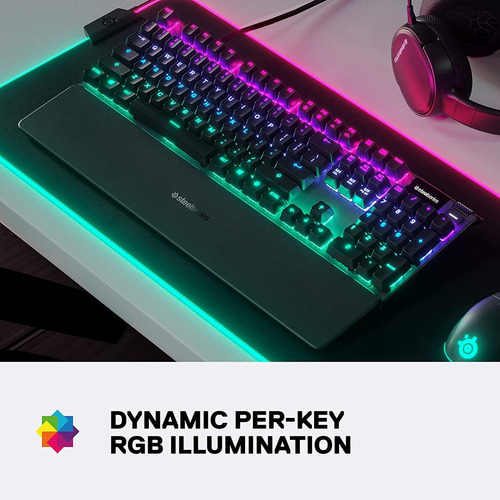 Steelseries Hybrid Mechanical Keyboard, Rgb, 104 Keys, Usb