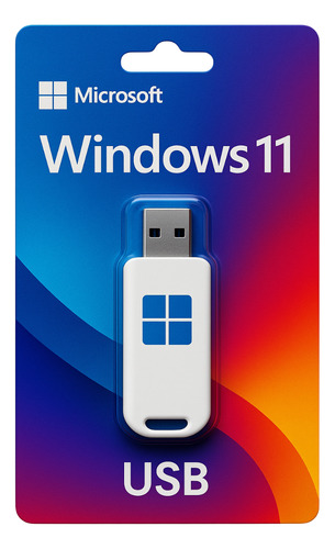 Pendrive Bootável 8 Gb Windows 11 + Office 2024 + Softwares Preto