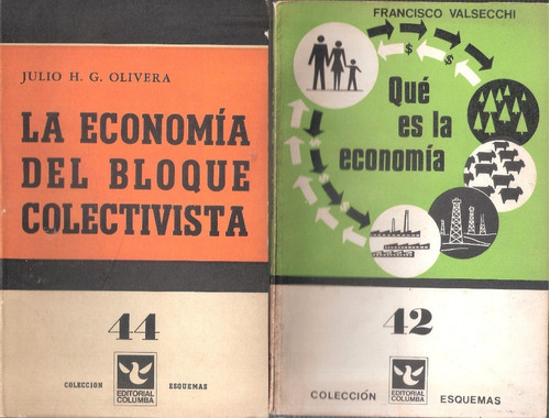 Lote De 2 Libros De Economía, Colección Esquemas Columba