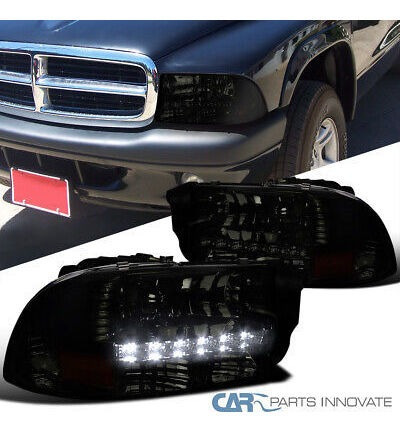 Fits Dodge 97-04 Dakota 98-03 Durango Smoke Headlights H Ttx