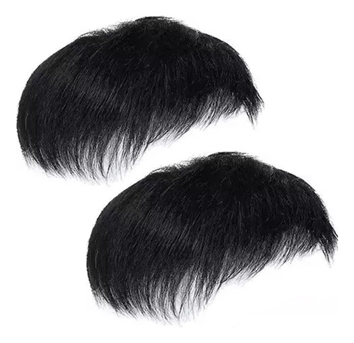 Perucas Cabelo Curto Preto Para Homens Peruca Cabelo 2 Peças