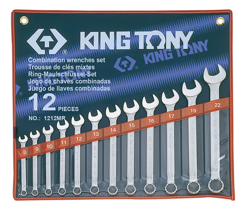 Jogo De Chave Combinada 8 A 22mm 12 Peças King Tony 1212mr