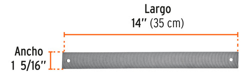 Lima Para Metal Acero Fierro Aluminio 14´ Hojalatero 15210