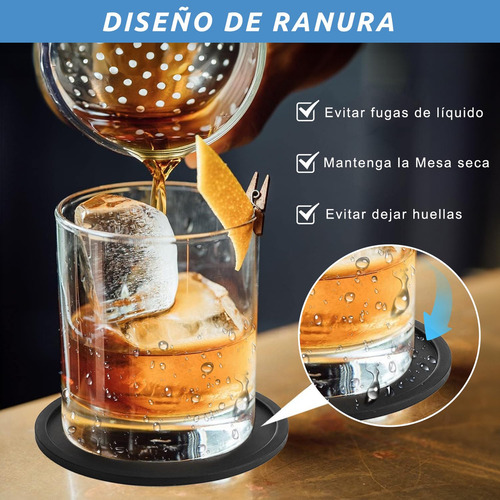 12pcs Portavasos De Silicona Antideslizantes Para Mesa Con
