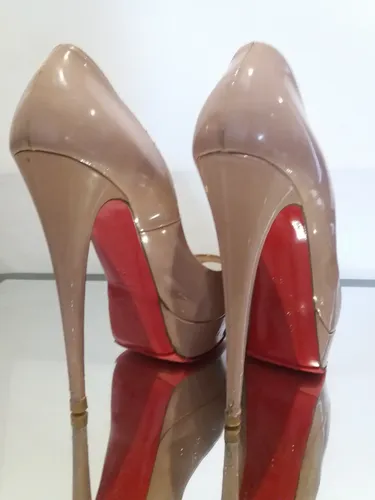 Scarpin Christian Louboutin Lady Peep 150. Classico Da Grife