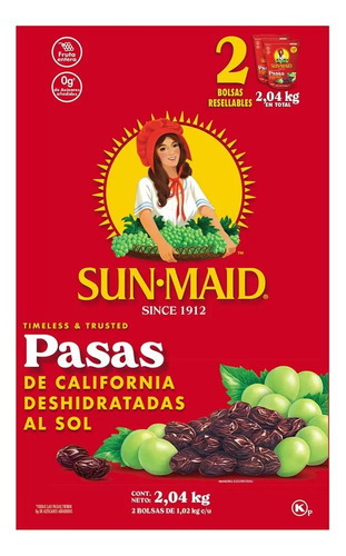 Sun Maid Pasas De California De 1 Kg
