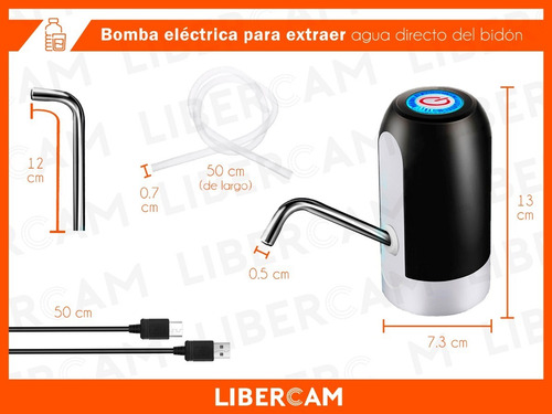 Imagen 4 de 10 de Dispenser De Agua Portatil Usb Bomba Dispensador Bidones