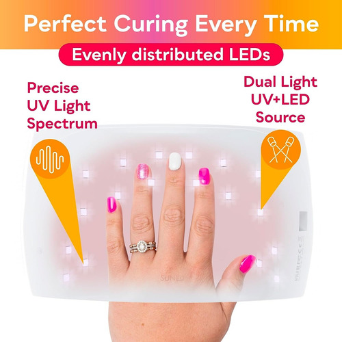 Lámpara Secadora De Uñas Led Uv 24w Doble Fuente De Luz