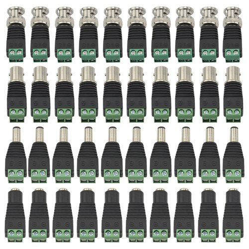 Wgcd 40 Pcs Vedio Camara Bnc Dama Conector Coaxial Terminal