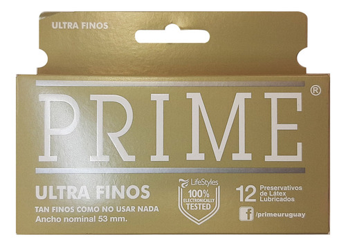 Preservativo Prime Ultra Finos Gris X 12 Un