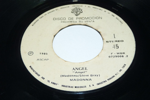 Jch- Madonna Angel Disco Promocion 45 Rpm