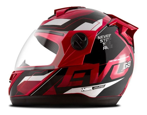 Capacete Moto Novas Cores Liberty Evolution G8 Evo Pro Tork Cor Vermelho Tamanho do capacete 60
