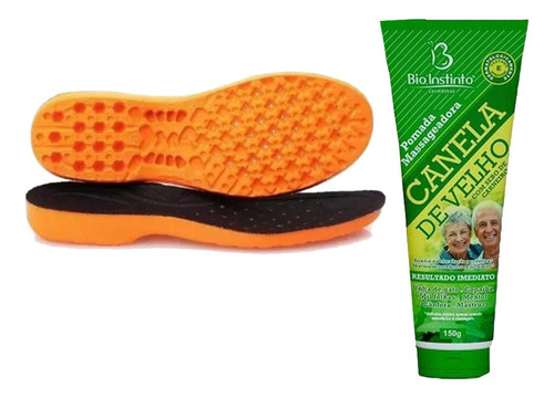 Kit Palmilha Gel P.u Confortável Para Bota Coturno + Pomada