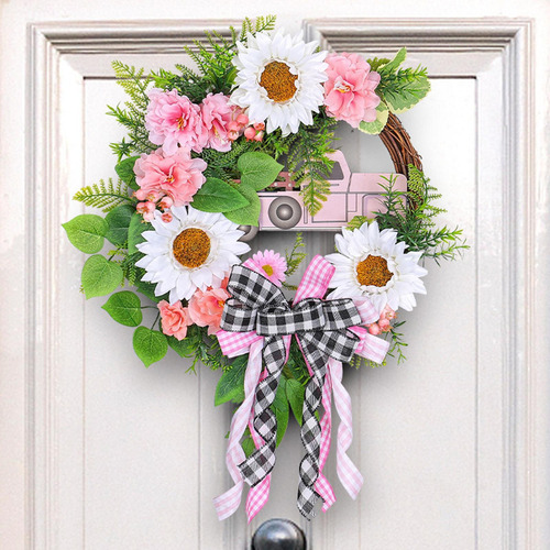Corona Navideña Para Puerta De Entrada Decoración De Corona