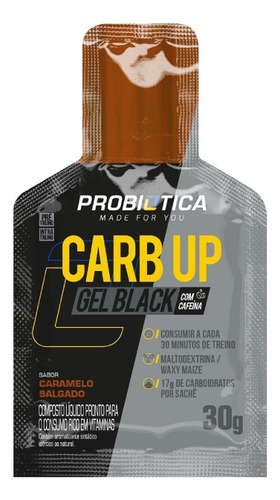 Carb Up Black Gel (30g) - Sabor: Caramelo Salgado Caramelo Salgado