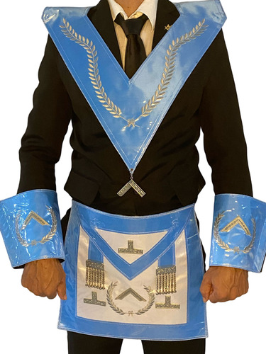 Conjunto De Paramentos P/ Veneravel, 1o E 2o Vig. Reaa Azul Único